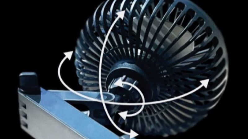 車用扇風機の首振り機能